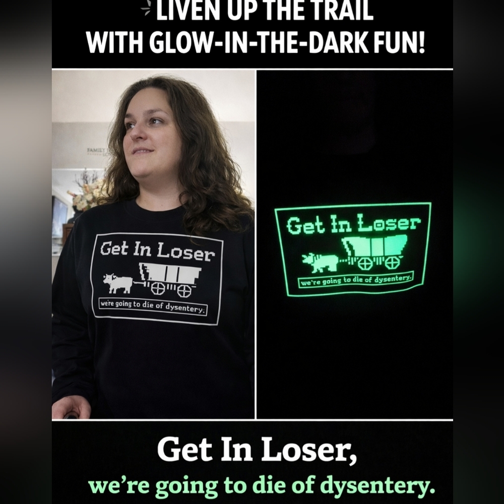 Black Glow-in-the-Dark Long Sleeve Tee